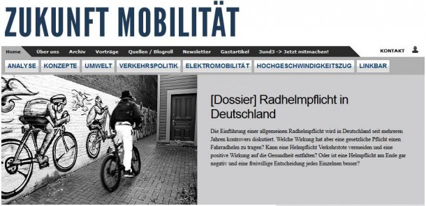 Martin Randelhoff schreibt auf seinem Blog über neue Möglichkeiten der Mobilität (Screenshot: zukunft-mobilitaet.de)