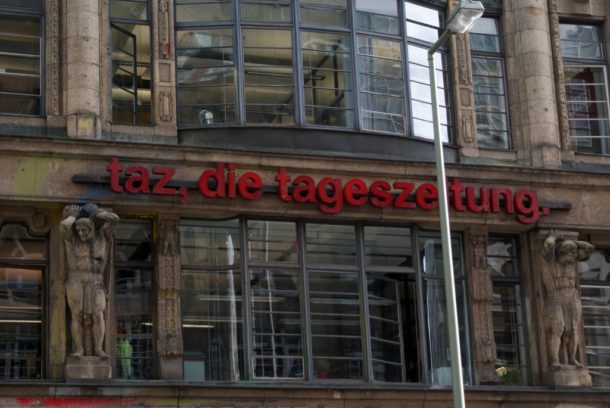 Ort für nachhaltigen Journalismus? Das taz-Gebäude in Berlin (Quelle: Marc Wathieu/ CC BY-NC 2.0)