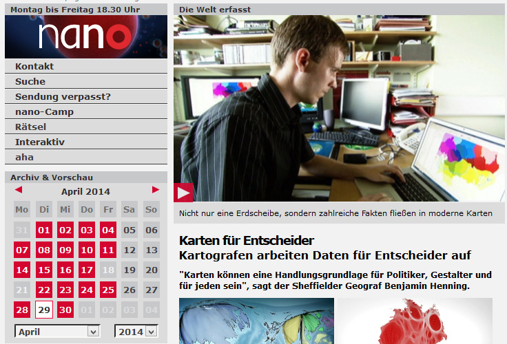 Screenshot: 3sat.de