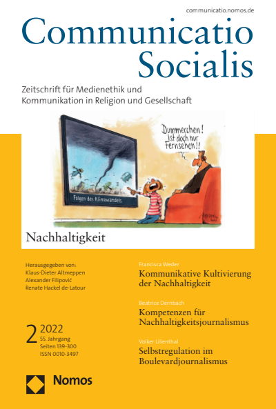 Cover der Zeitschrift Communication Socialis, Ausgabe 2/2022